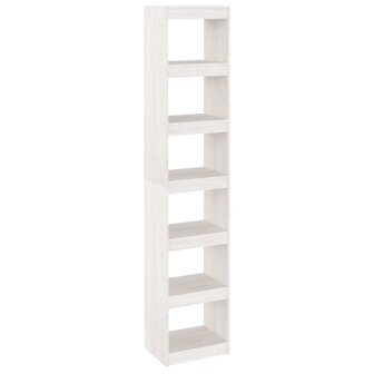 Boekenkast/kamerscherm 40x30x199 cm massief grenenhout wit 8720286608548 2