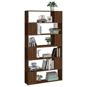 Boekenkast/kamerscherm 100x24x188 cm bruin eikenkleur 8720845858124 4