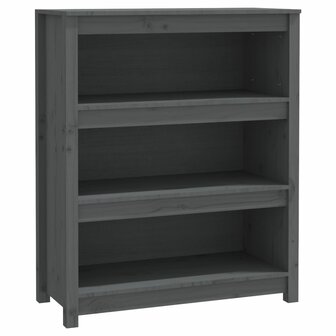 Boekenkast 80x35x97 cm massief grenenhout grijs 8720845556327 2