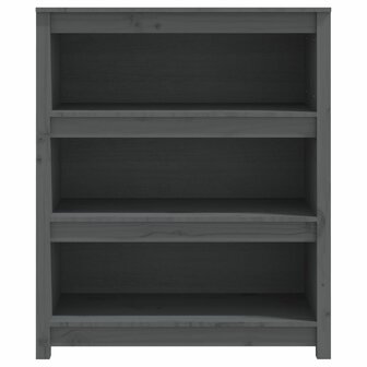 Boekenkast 80x35x97 cm massief grenenhout grijs 8720845556327 5