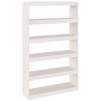 Boekenkast/kamerscherm 100x30x167,5 cm massief grenenhout wit 8720286609248 2