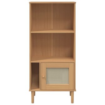 Boekenkast SENJA rattan-look 60x35x130 cm grenenhout bruin 8721012134744 5