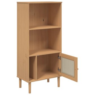 Boekenkast SENJA rattan-look 60x35x130 cm grenenhout bruin 8721012134744 6