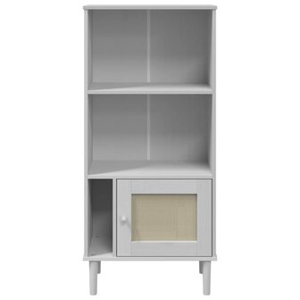 Boekenkast SENJA rattan-look 60x35x130 cm grenenhout wit 8721012134751 5