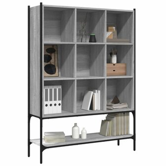 Boekenkast 102x30x141,5 cm bewerkt hout grijs sonoma eikenkleur 8721012402850 4