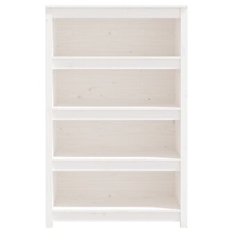 Boekenkast 80x35x126 cm massief grenenhout wit 8720845556365 5