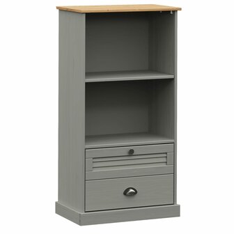 Boekenkast VIGO 60x35x114,5 cm massief grenenhout grijs 8720845846008 2