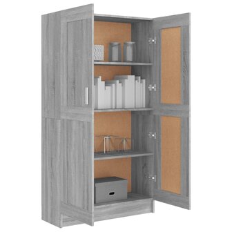 Boekenkast 82,5x30,5x150 cm bewerkt hout grijs sonoma eiken 8720287124092 4