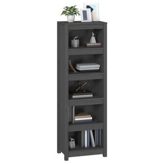 Boekenkast 50x35x154 cm massief grenenhout grijs 8720845556679 4