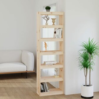 Boekenkast/kamerscherm 60x30x199,5 cm massief grenenhout 8720286608784 1