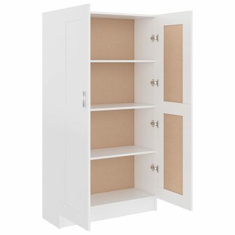 Boekenkast 82,5x30,5x150 cm bewerkt hout wit 8720286134054 5