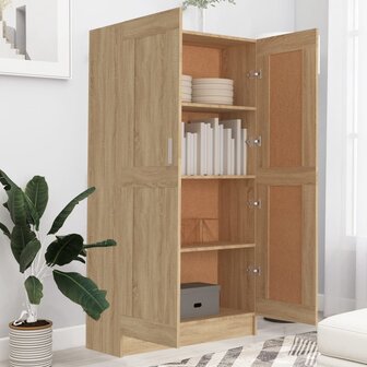 Boekenkast 82,5x30,5x150 cm bewerkt hout sonoma eikenkleurig 8720286134085 3