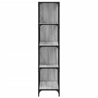 Boekenkast 4-laags 139x33,5x149 cm bewerkt hout grijs sonoma 8721012377752 6