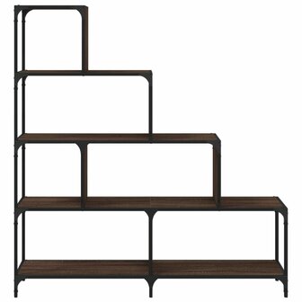 Boekenkast 4-laags 139x33,5x149 cm bewerkt hout bruin eiken 8721012377769 5