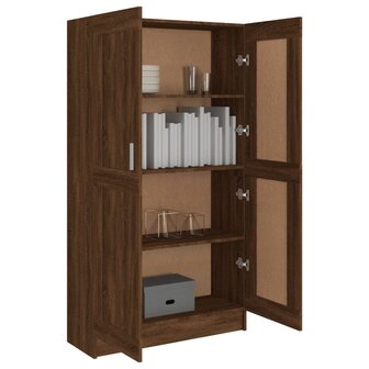 Boekenkast 82,5x30,5x150 cm bewerkt hout bruin eikenkleur 8720287124108 4