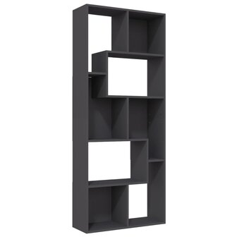 Boekenkast 67x24x161 cm bewerkt hout grijs 8719883915814 2