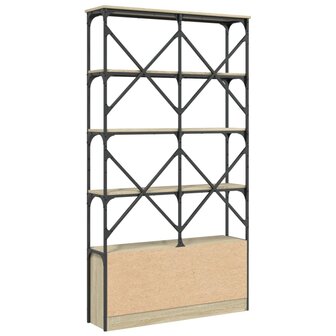 Boekenkast 100x26x180 cm bewerkt hout en metaal sonoma eiken 8721012479661 7