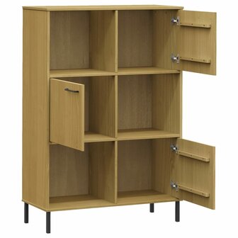 Boekenkast met metalen poten OSLO 90x35x128,5 cm hout bruin 8720845578206 5