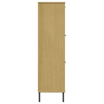 Boekenkast met metalen poten OSLO 90x35x128,5 cm hout bruin 8720845578206 6