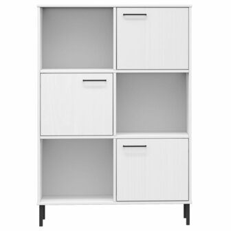 Boekenkast met metalen poten OSLO 90x35x128,5 cm hout wit 8720845578220 4