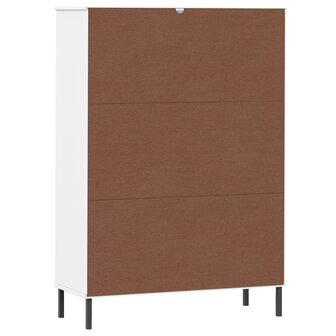 Boekenkast met metalen poten OSLO 90x35x128,5 cm hout wit 8720845578220 7