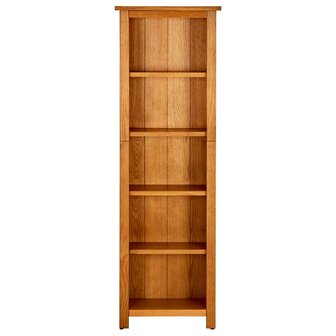 Boekenkast met 5 schappen 45x22x140 cm massief eikenhout 8720286543047 2