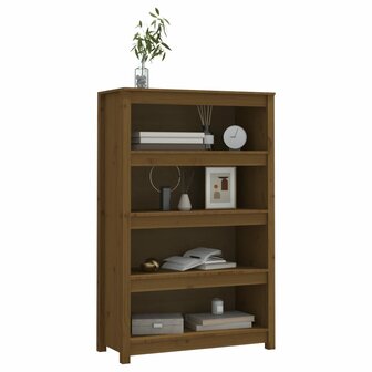 Boekenkast 80x35x126 cm massief grenenhout honingbruin 8720845556389 4