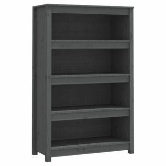 Boekenkast 80x35x126 cm massief grenenhout grijs 8720845556372 2