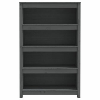 Boekenkast 80x35x126 cm massief grenenhout grijs 8720845556372 5