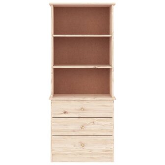 Boekenkast met lades ALTA 60x35x142 cm massief grenenhout 8720845886837 3