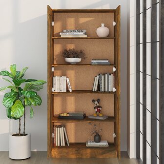 Boekenkast 82,5x30,5x185,5 cm bewerkt hout gerookt eikenkleurig 8720286931790 3