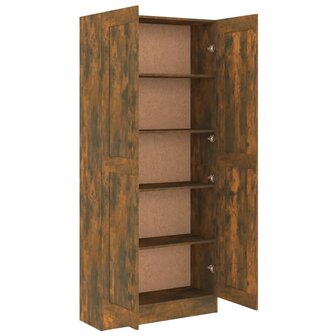 Boekenkast 82,5x30,5x185,5 cm bewerkt hout gerookt eikenkleurig 8720286931790 6