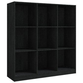 Boekenkast/kamerscherm 104x33,5x110 cm massief grenenhout zwart 8720286773055 2