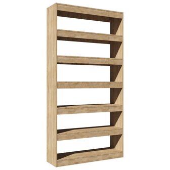 Boekenkast/kamerscherm 100x30x198 cm bewerkt hout sonoma eiken 8720286843888 2