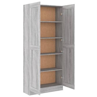 Boekenkast 82,5x30,5x185,5 cm bewerkt hout grijs sonoma eiken 8720286931806 6