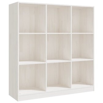 Boekenkast/kamerscherm 104x33,5x110 cm massief grenenhout wit 8720286773024 2