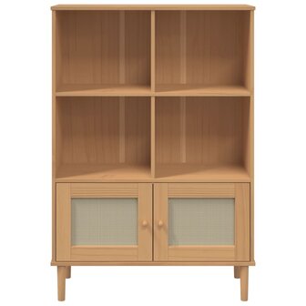 Boekenkast SENJA rattan-look 90x35x130 cm grenenhout bruin 8721012134775 5