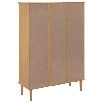 Boekenkast SENJA rattan-look 90x35x130 cm grenenhout bruin 8721012134775 8