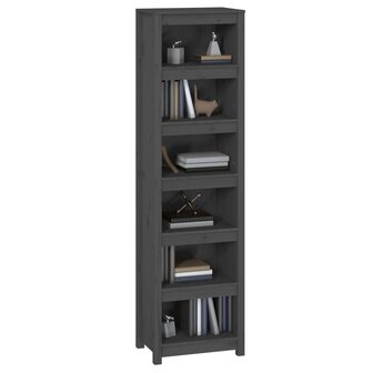 Boekenkast 50x35x183 cm massief grenenhout grijs 8720845556723 4