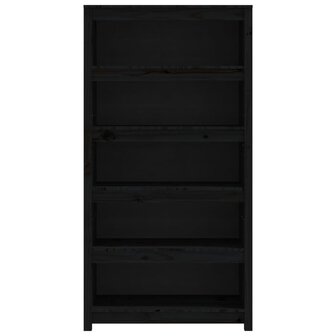 Boekenkast 80x35x154 cm massief grenenhout zwart 8720845556440 5