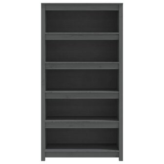 Boekenkast 80x35x154 cm massief grenenhout grijs 8720845556426 5