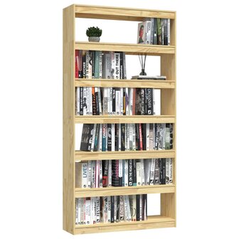 Boekenkast / kamerscherm 100x30x200 cm massief grenenhout 8720286609286 4