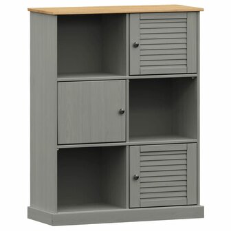 Boekenkast VIGO 90x35x114,5 cm massief grenenhout grijs 8720845845971 2