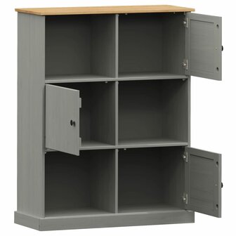 Boekenkast VIGO 90x35x114,5 cm massief grenenhout grijs 8720845845971 5