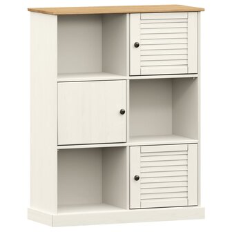 Boekenkast VIGO 90x35x114,5 cm massief grenenhout wit 8720845845964 2