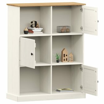 Boekenkast VIGO 90x35x114,5 cm massief grenenhout wit 8720845845964 3