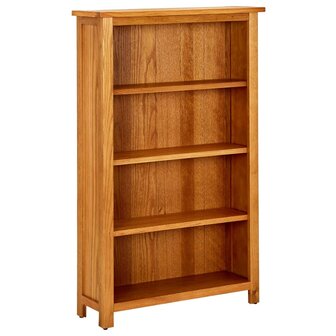 Boekenkast met 4 schappen 70x22x110 cm massief eikenhout 8720286542989 1