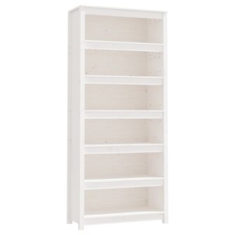 Boekenkast 80x35x183 cm massief grenenhout wit 8720845556464 2