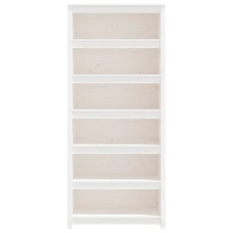 Boekenkast 80x35x183 cm massief grenenhout wit 8720845556464 5