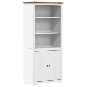 Boekenkast BODO 80x40x172 cm massief grenenhout wit en bruin 8720845913960 2